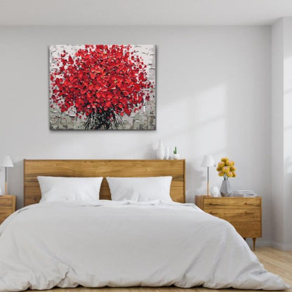 Måla efter nummer - RÖDA BLOMMOR