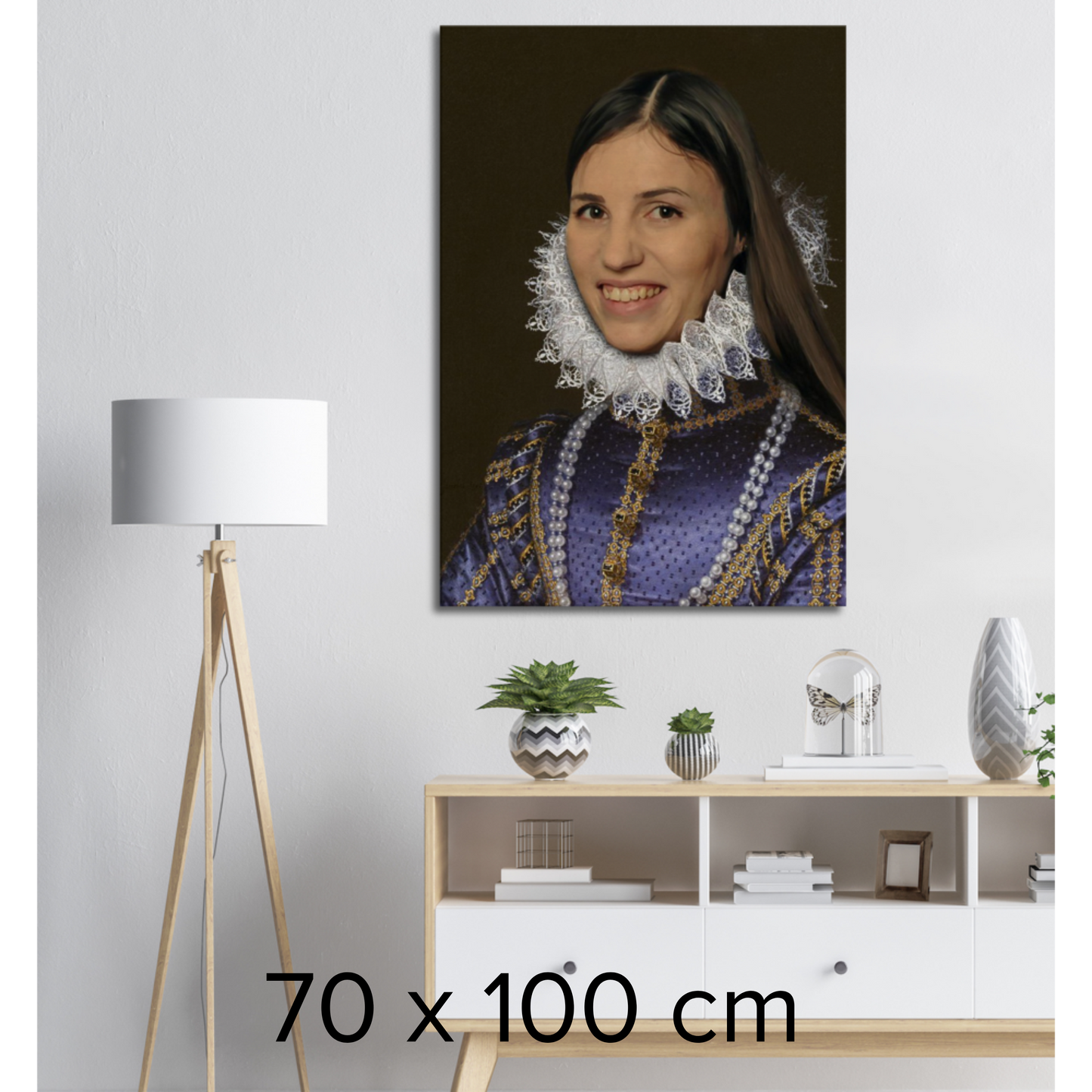 GREVINNAN- Skräddarsytt kungligt porträtt - unik presentidé - Canvas Tavla
