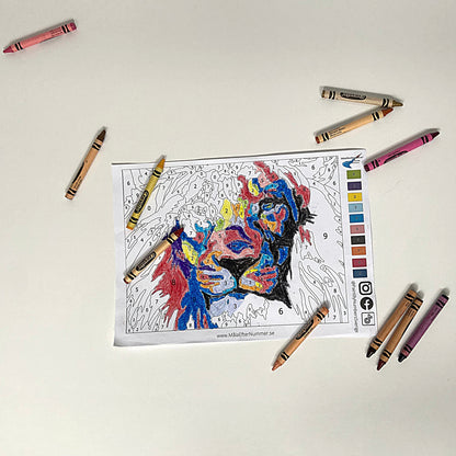 LEJON - gratis måla efter nummer