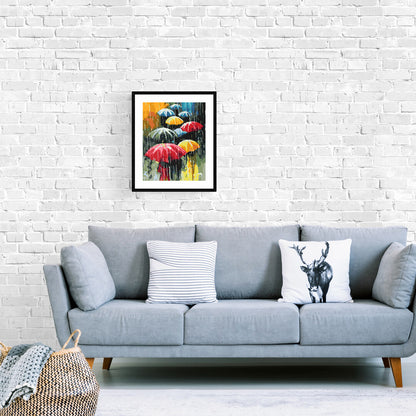 Måla Efter Nummer paraplyer - REGNIG DAG