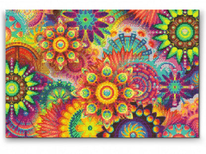 Mandala blommor - diamantmålning. Perfekt som en gåva till en vän eller som ett sätt att förbättra dina konstnärliga färdigheter.