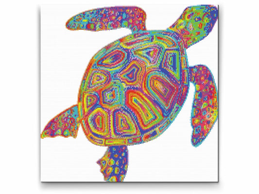 Mandala regnbåge sköldpadda - diamantmålning. Perfekt som en gåva till en vän eller som ett sätt att förbättra dina konstnärliga färdigheter.